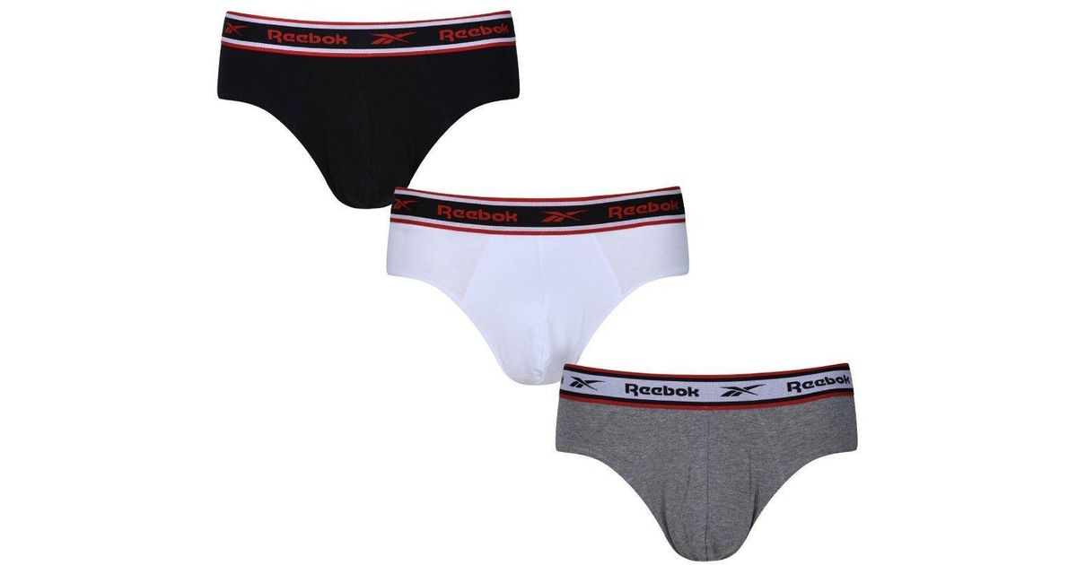 Reebok Chase 3 Pack Brief in Black for Men Lyst UK
