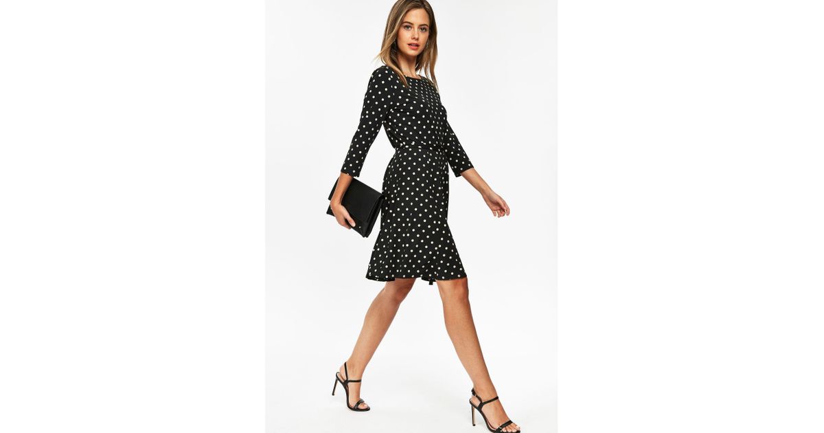 wallis taupe spot dress