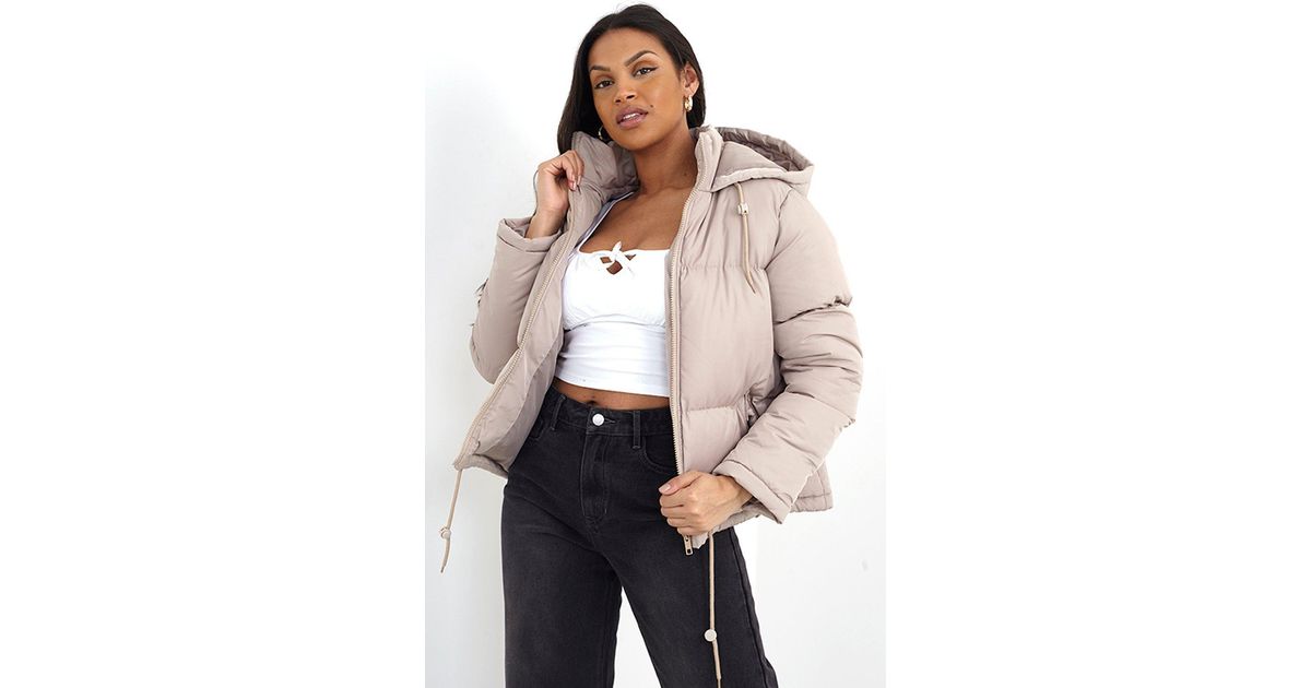 Brave Soul cello Padded Short Hooded Jacket Lyst UK