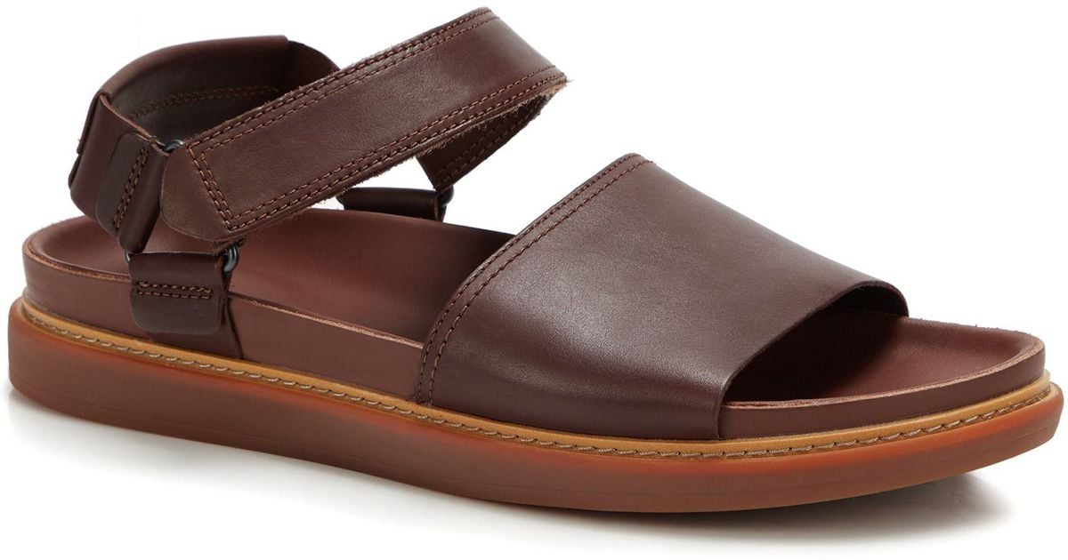 Clarks Men's Leather 'trace Bay' Sandals in Brown for Men - Lyst