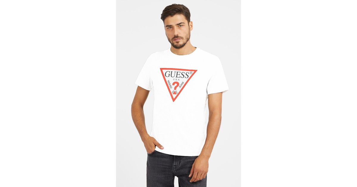 guess white tee
