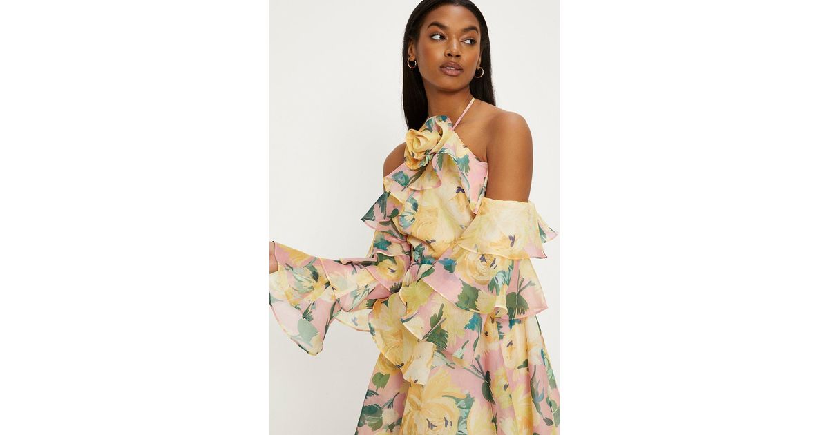 Oasis ruffle dress cheap