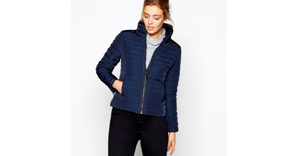 J By Jasper Conran Blue Navy Padded Feather And Down Jacket