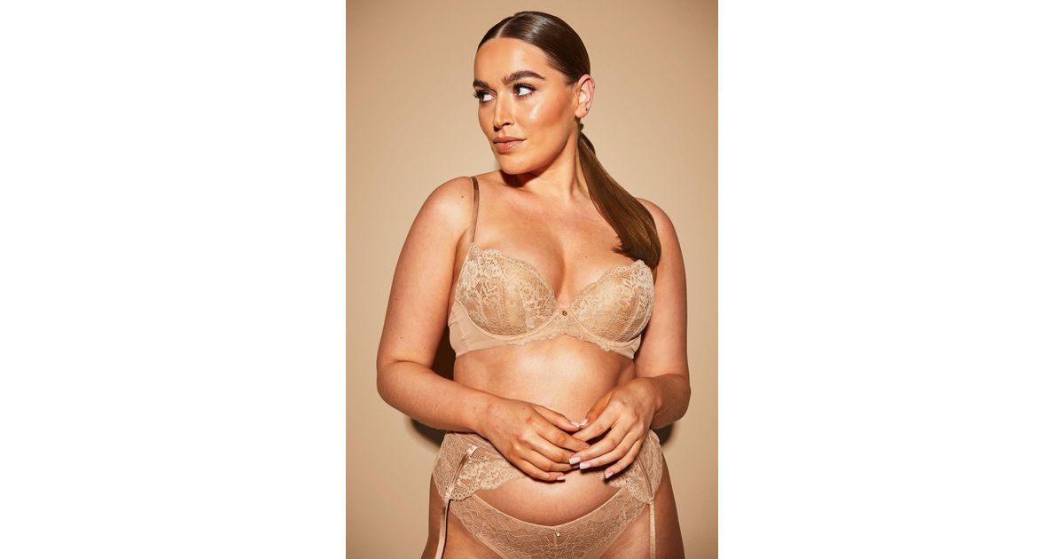Ann Summers Sexy Lace Planet Padded Plunge Bra in Brown