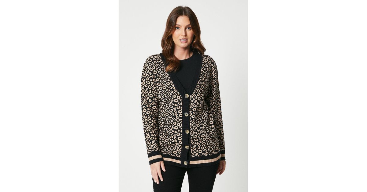 Wallis Black Print Detail Cardigan