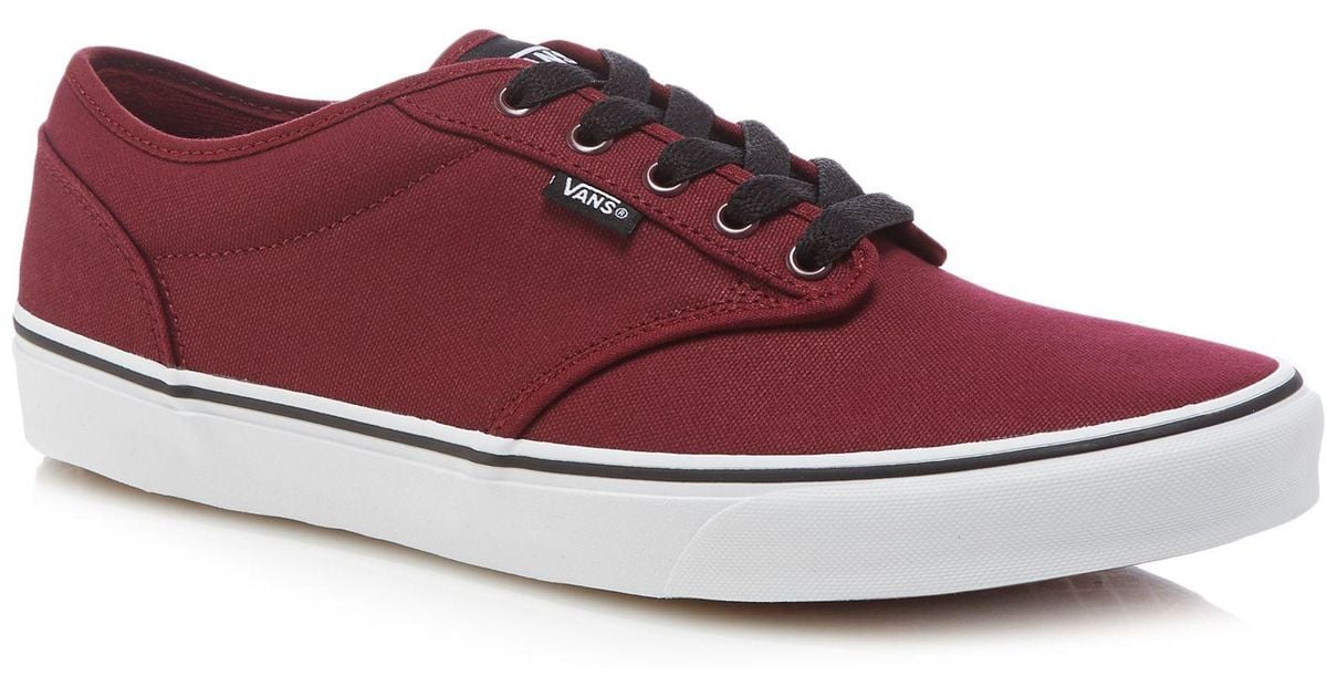 vans shoes dark red