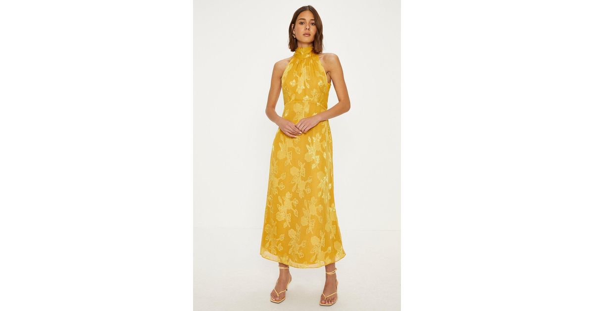Oasis ochre dress cheap