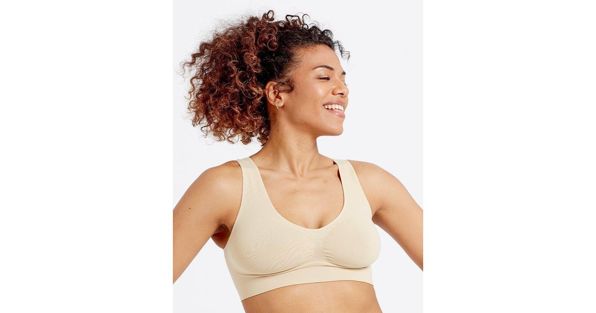 Pretty Polly Women's Eco-Wear Seamfree Soft Comfort Bra, White