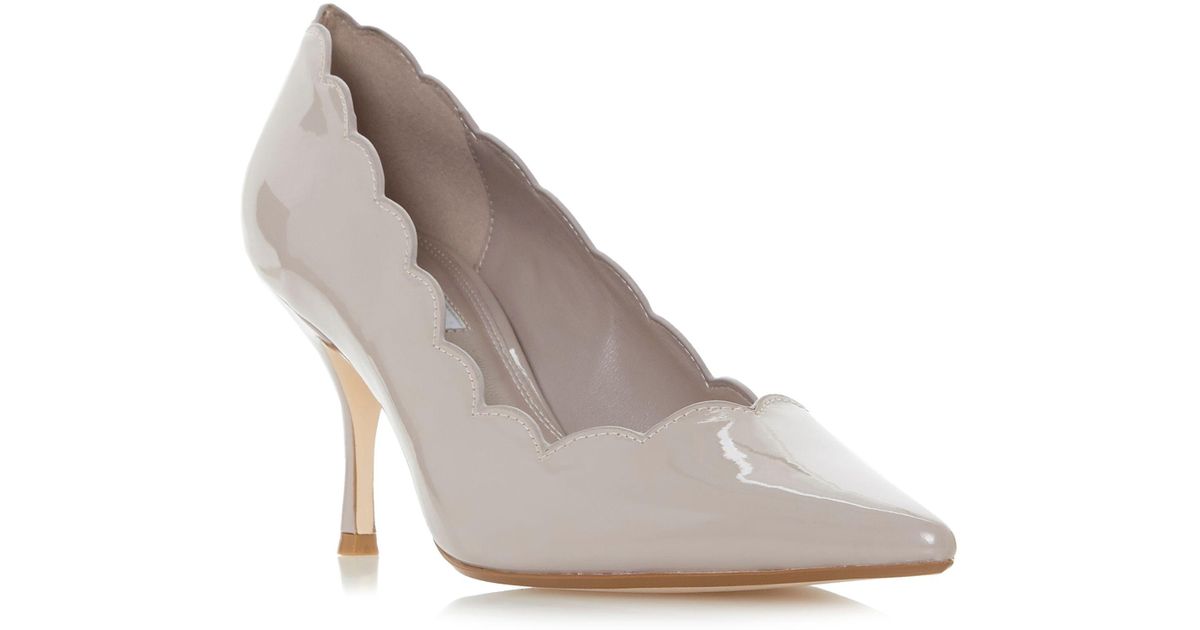 Dune Light Cream �beckky� Mid Stiletto Heel Court Shoes Lyst
