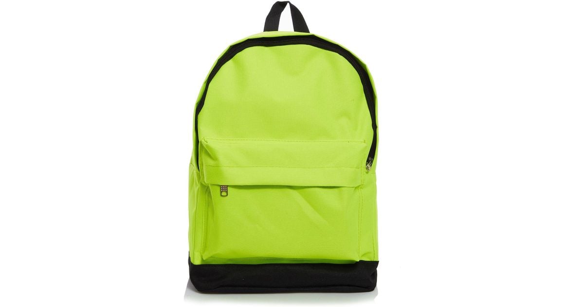 bright green backpack