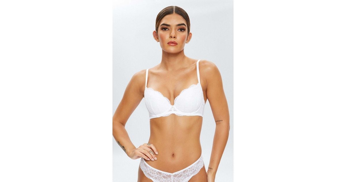 Ann Summers Sexy Lace Planet Plunge Bra in White