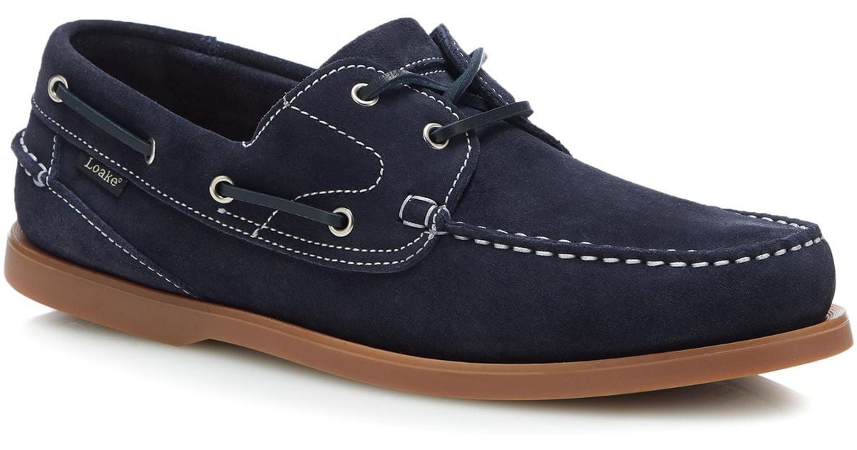 Loake Men's Suede 'lymington' Boat Shoes in Blue for Men Lyst