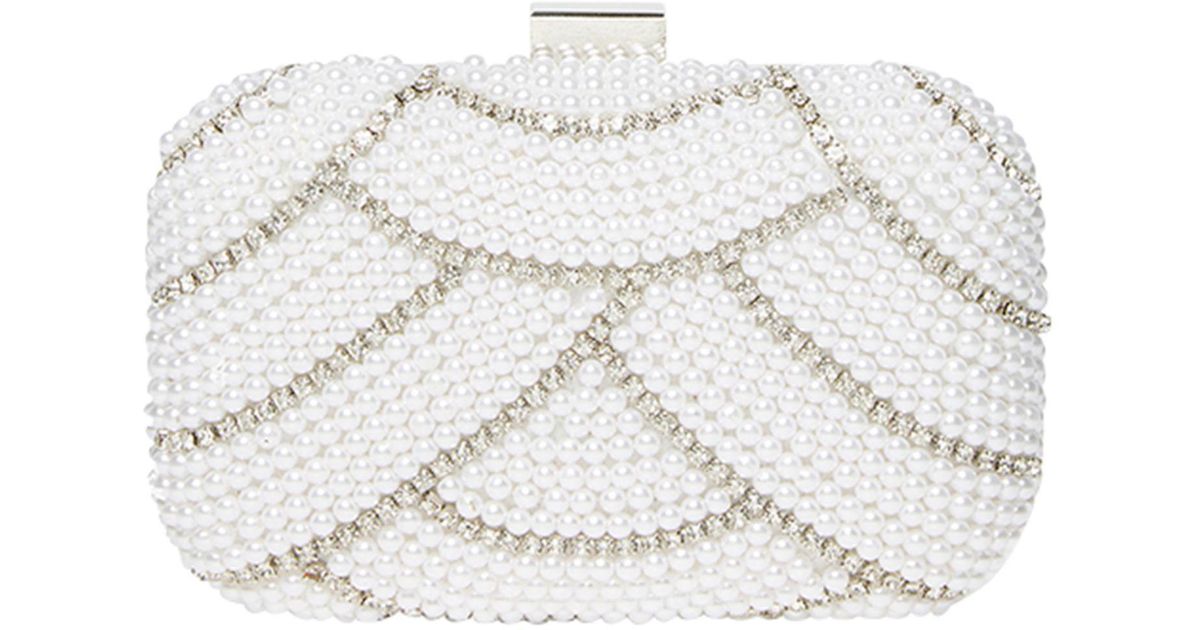 ivory pearl clutch bag