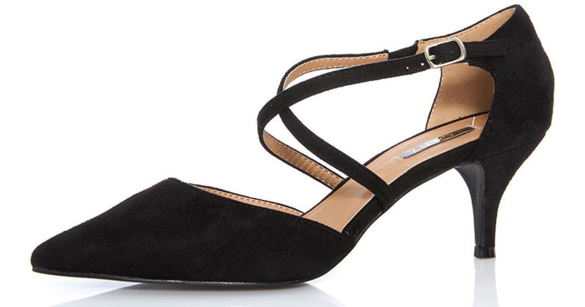 black suede court shoes low heel