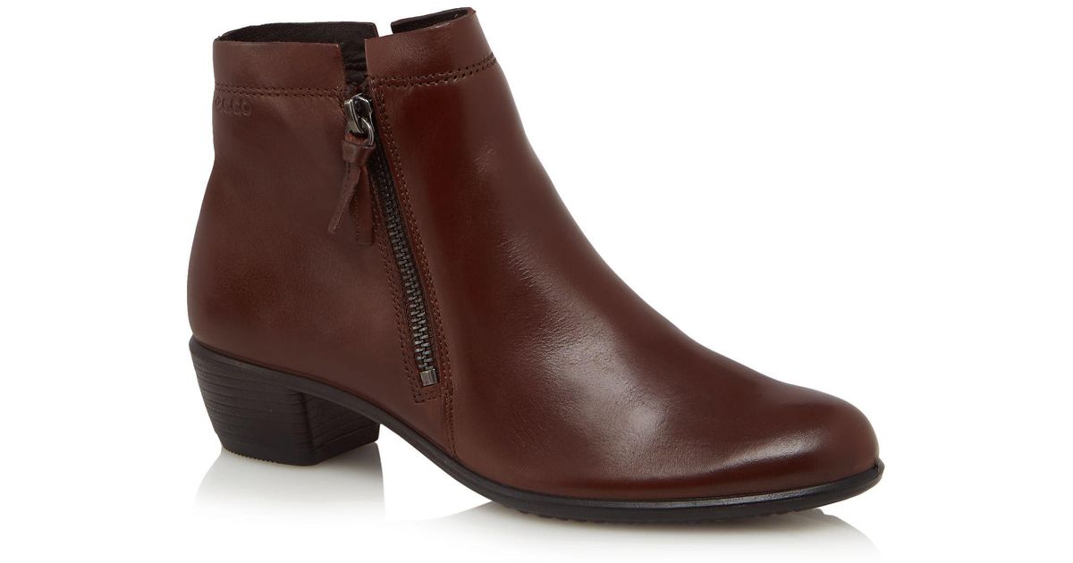 ecco brown ankle boots