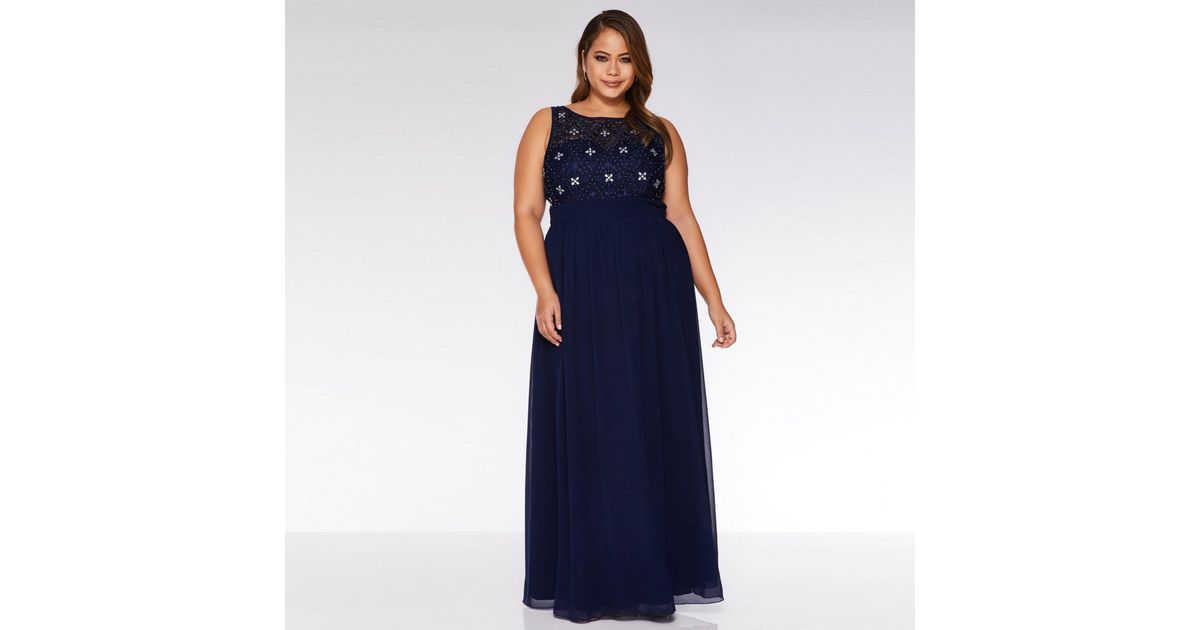 quiz grey chiffon high neck maxi dress