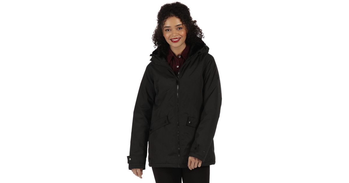 brienna waterproof insulated hooded jacket black