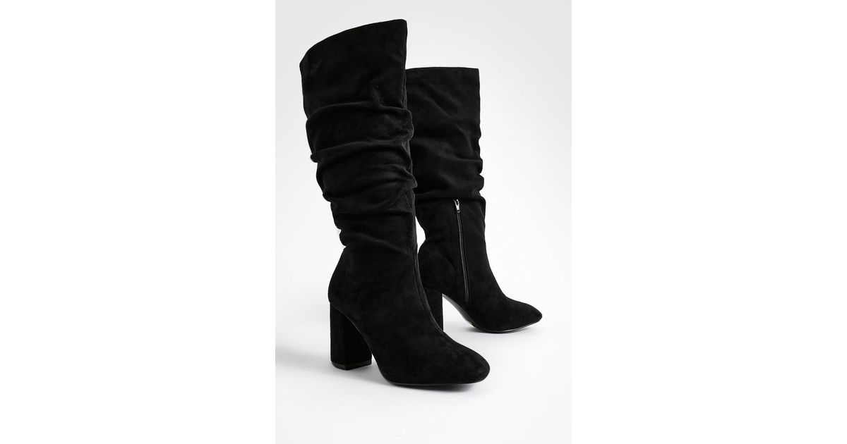 Slouchy block heel on sale boots