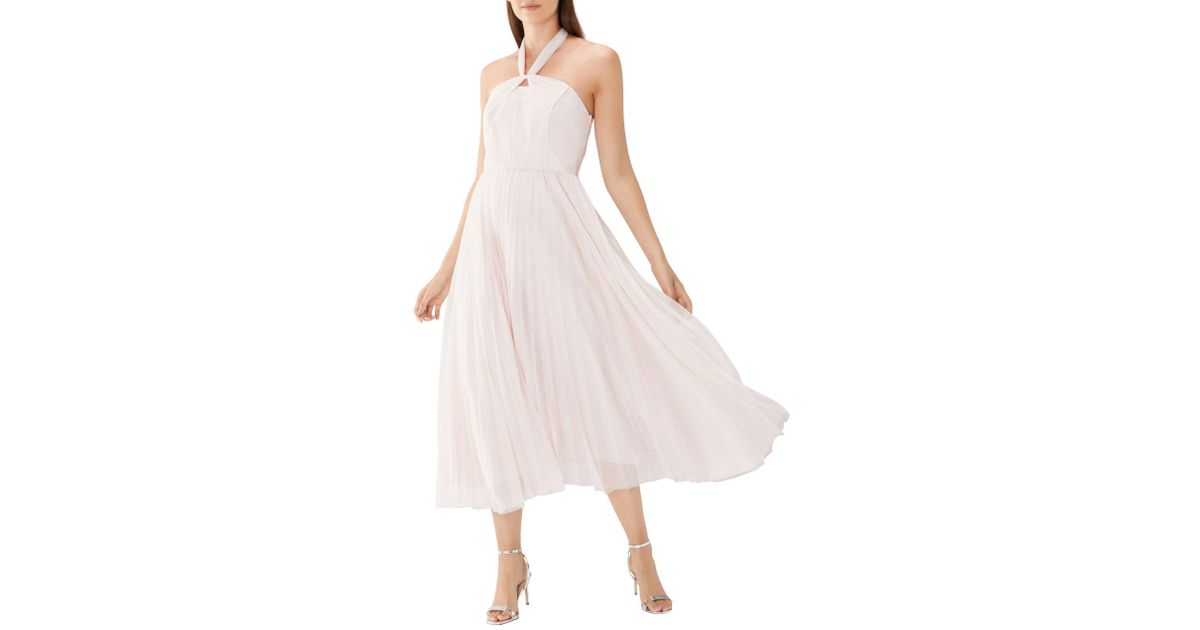 coast elsie tulle midi dress
