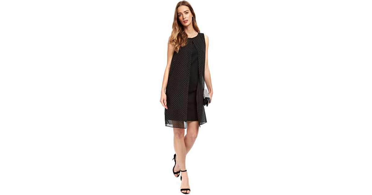 wallis black embellished dress