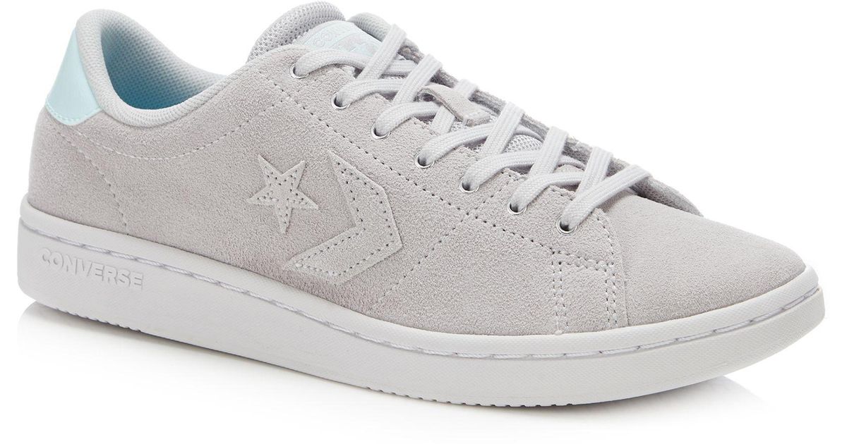 Converse Nude Suede 'all Court' Trainers in Natural - Lyst