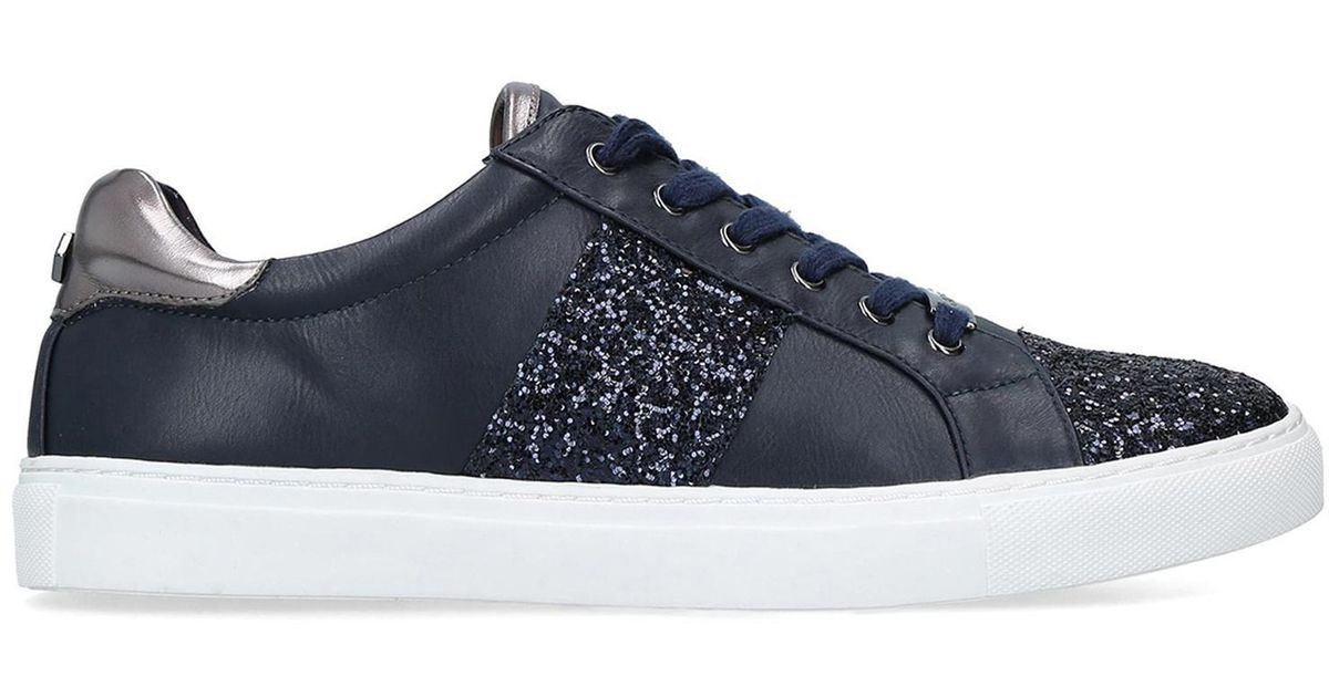 carvela trainers black glitter
