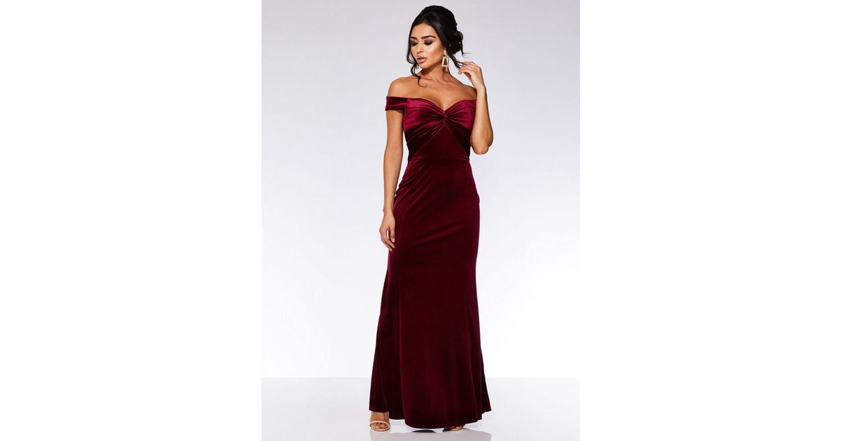 quiz red fishtail dress