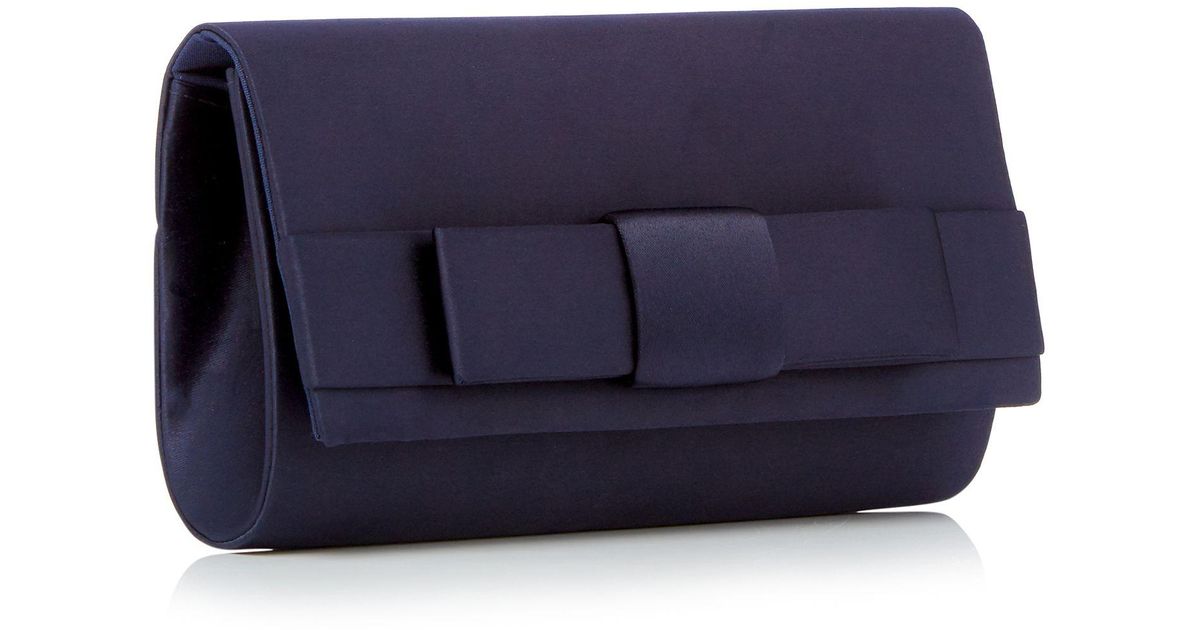 debut navy clutch bag