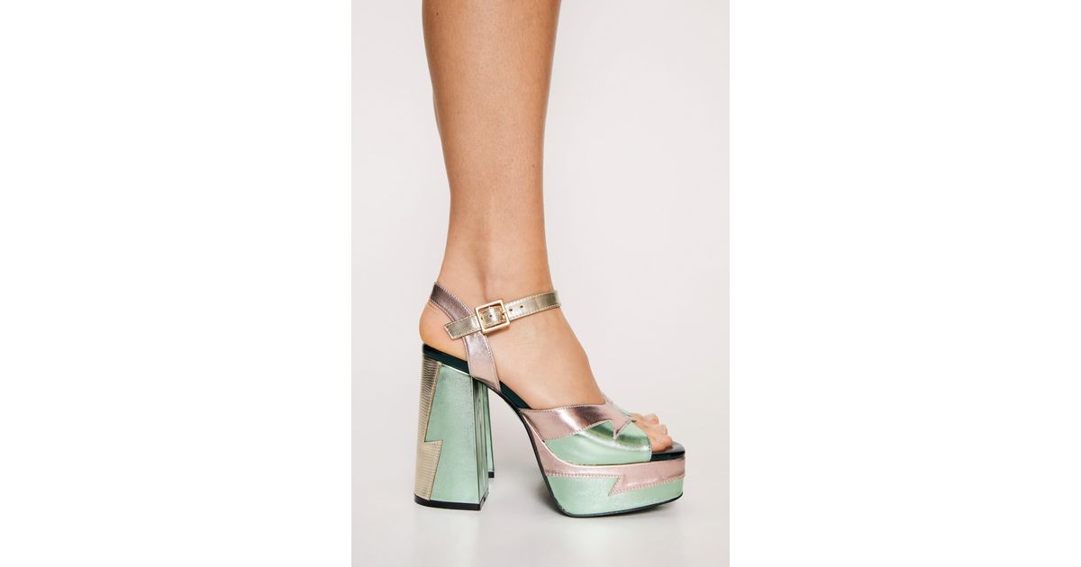 Multi color platform heels 2025