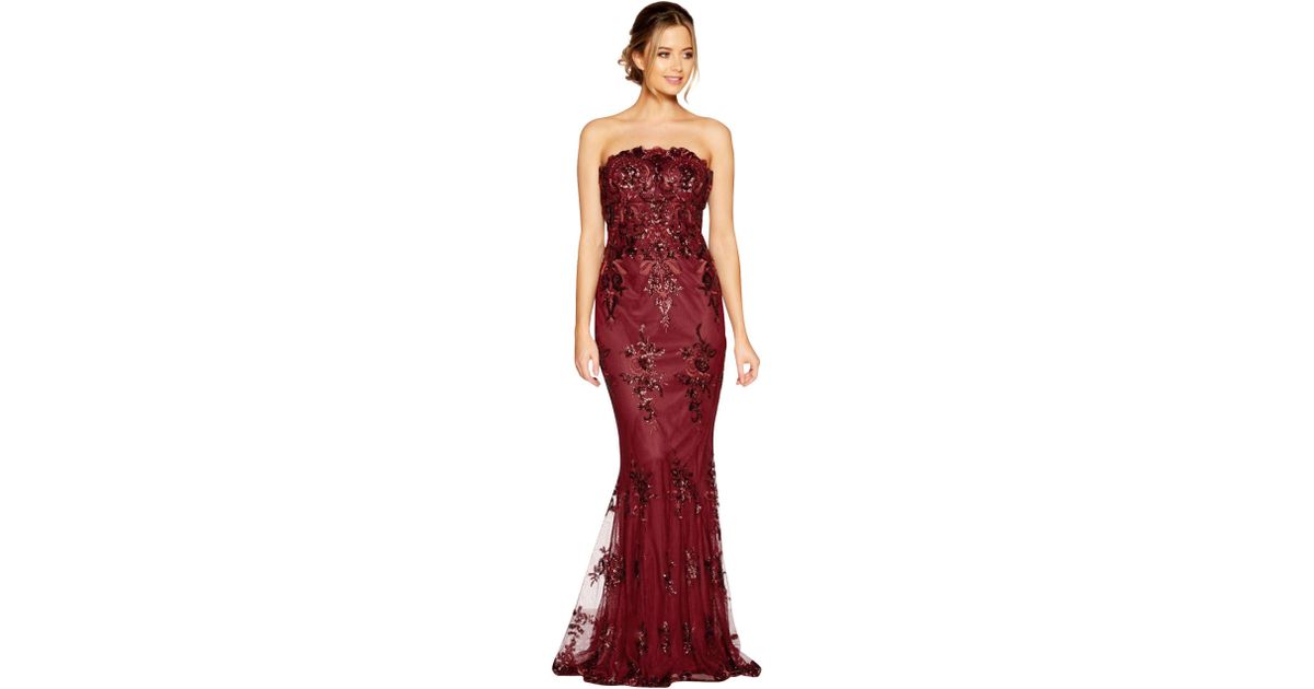 quiz red maxi dress