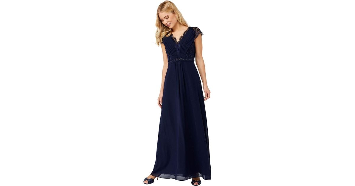 monsoon brigitte navy dress