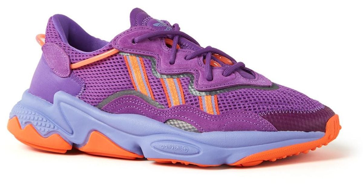 Adidas Ozweego Sneaker Van Suéde En Mesh in het Purple Adidas Ozweego Sneaker Van Suéde En Mesh in het Purple