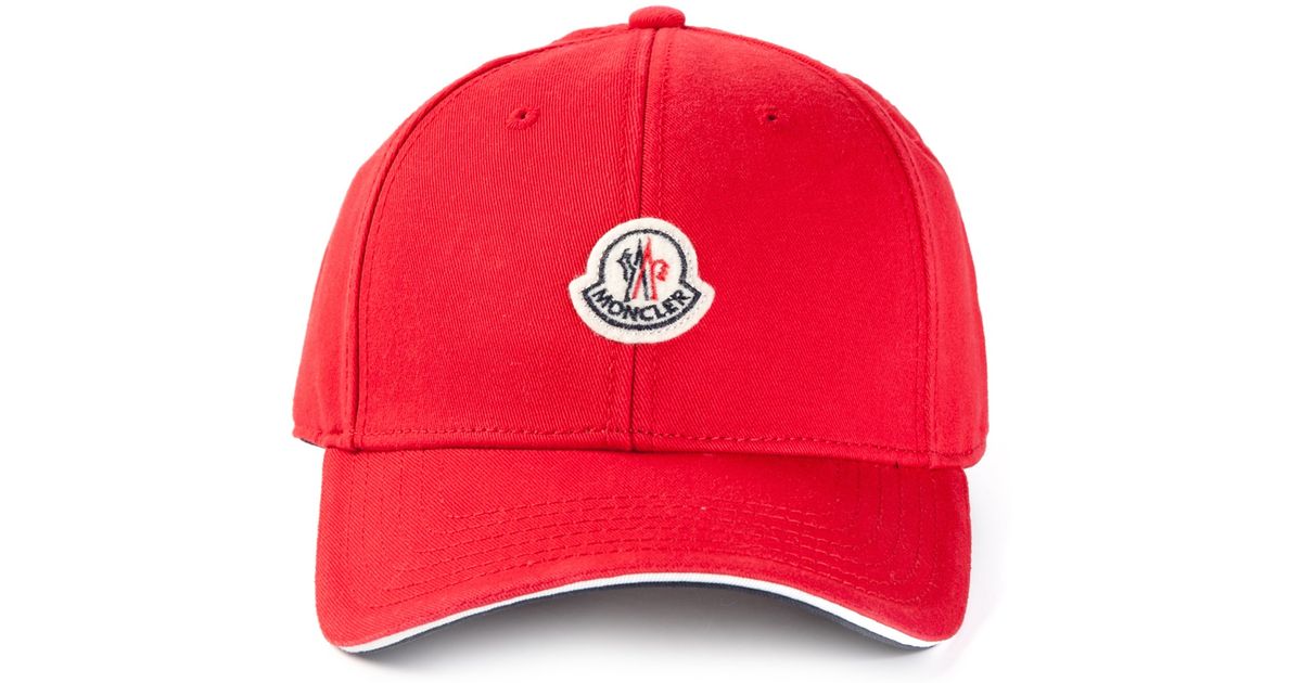 Moncler Classic Baseball Cap in Red for 