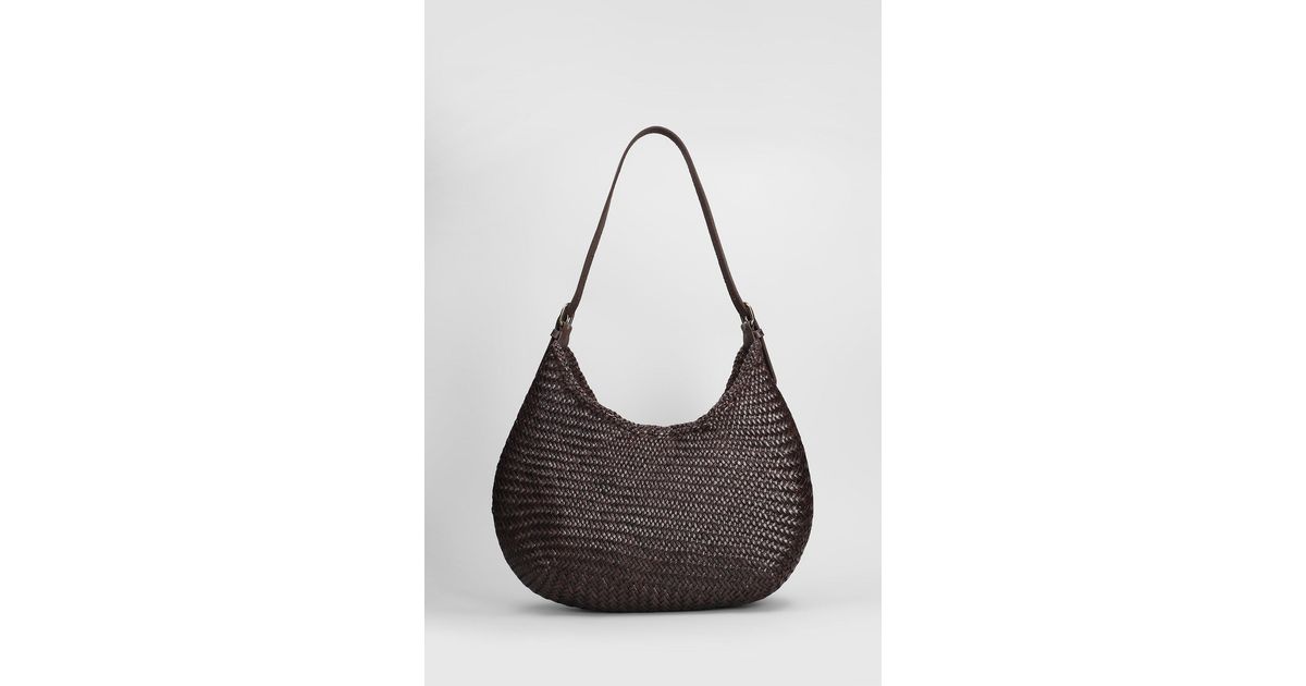 Dragon Diffusion Luna Mezza Tote In Brown Leather in Black | Lyst
