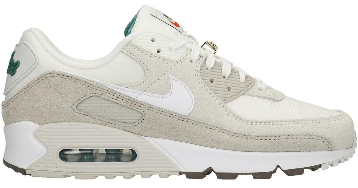 Nike Air Max 90 Se Sneakers In White Suede And Leather for Men Lyst