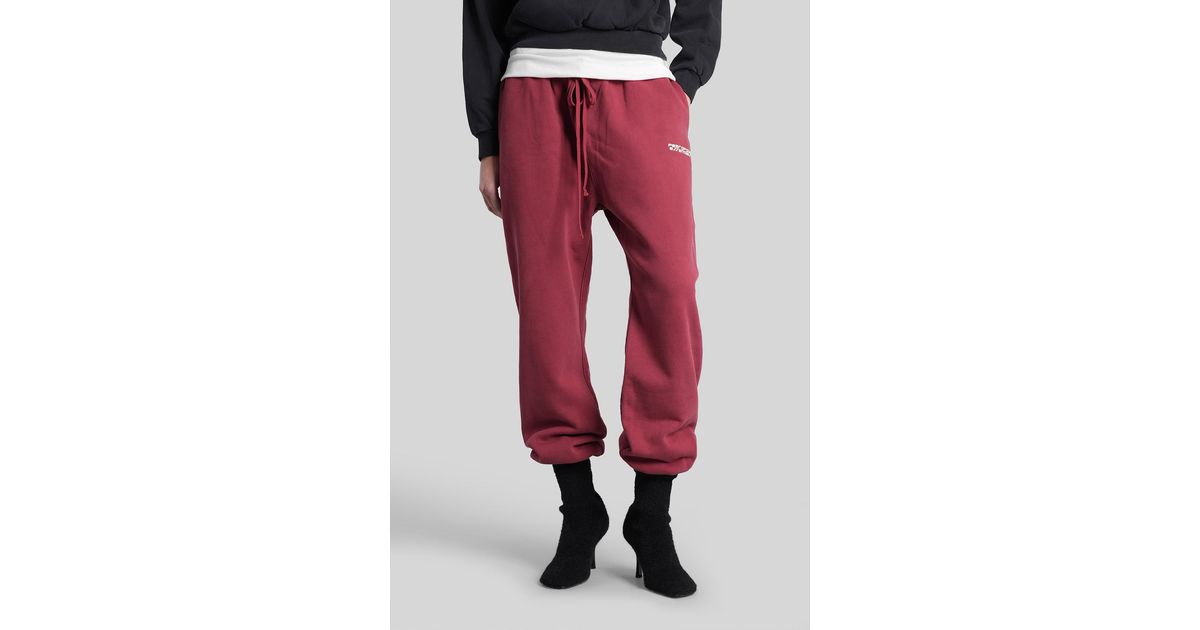 Fear Of God Pants In Red Cotton | Lyst