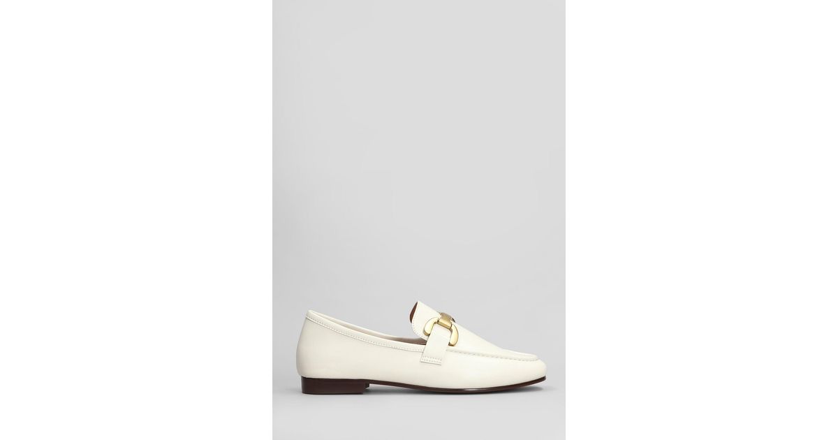 Bibi Lou Vela Loafer Loafers In White Leather | Lyst