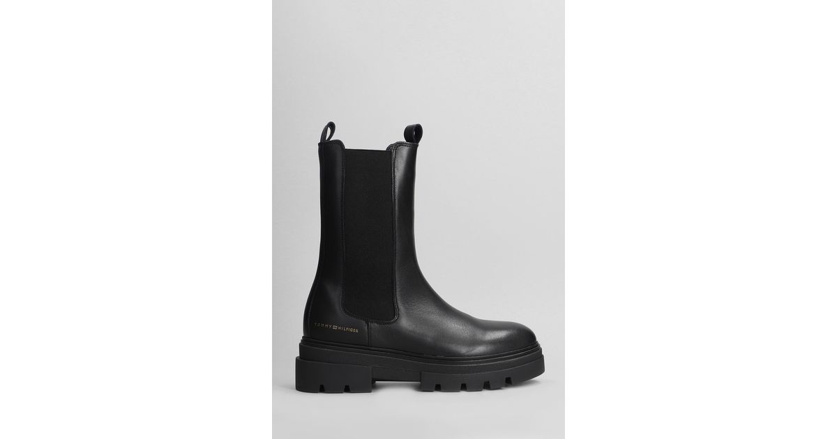 combat boots tommy hilfiger