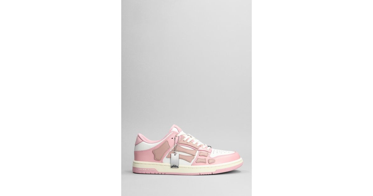Amiri Sneakers In Leather in Pink | Lyst