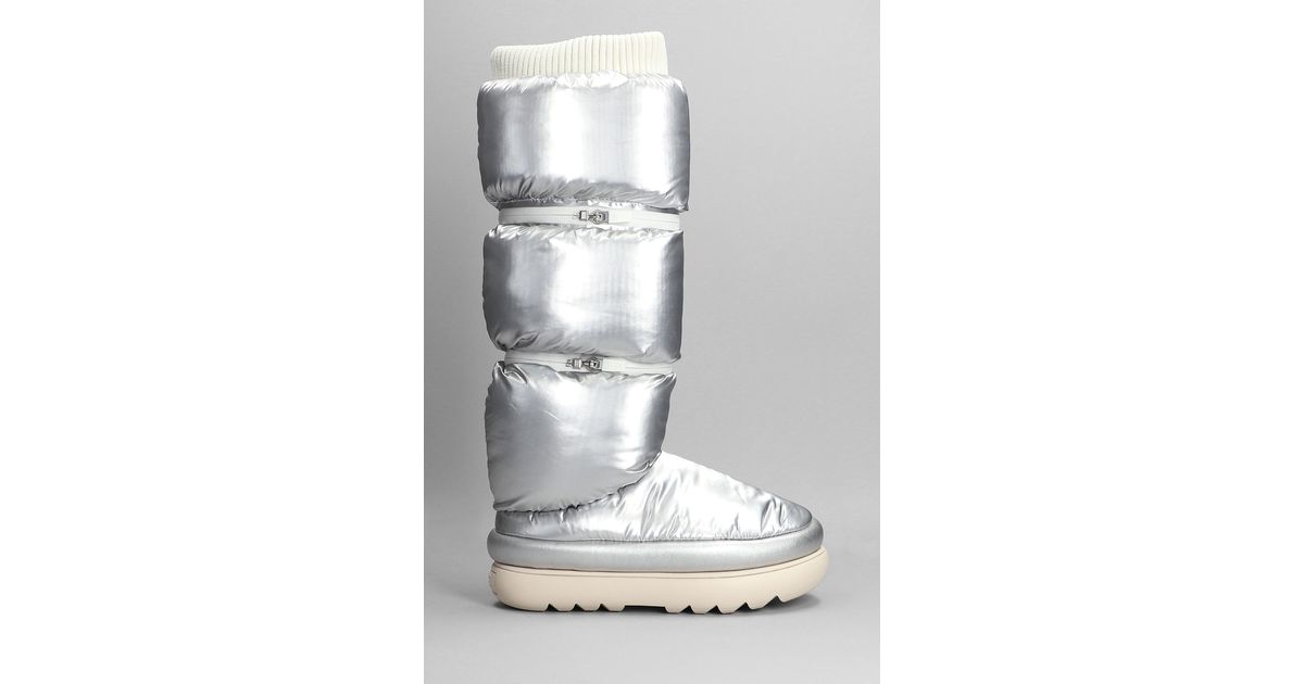 silver uggs metallic