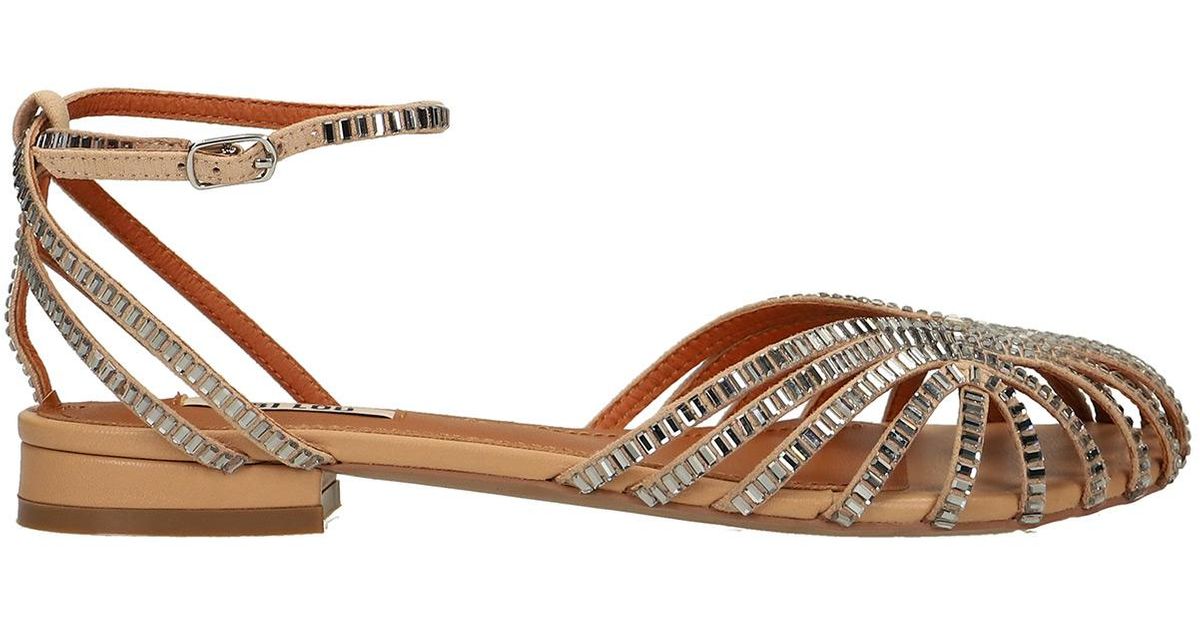 bibi lou flats in powder leather