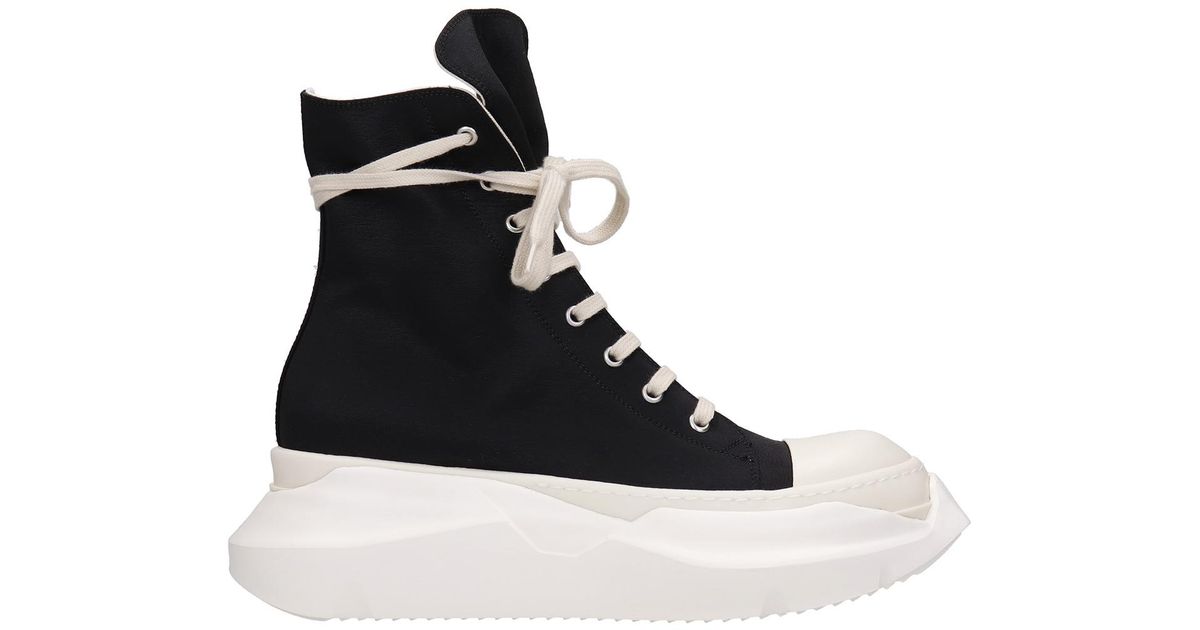 Rick Owens DRKSHDW Abstract Sneak Sneakers In Black Canvas for Men ...