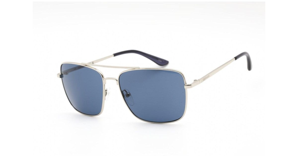 Calvin Klein Retail Ck19136s Sunglasses Silver / Smoke in Blue | Lyst