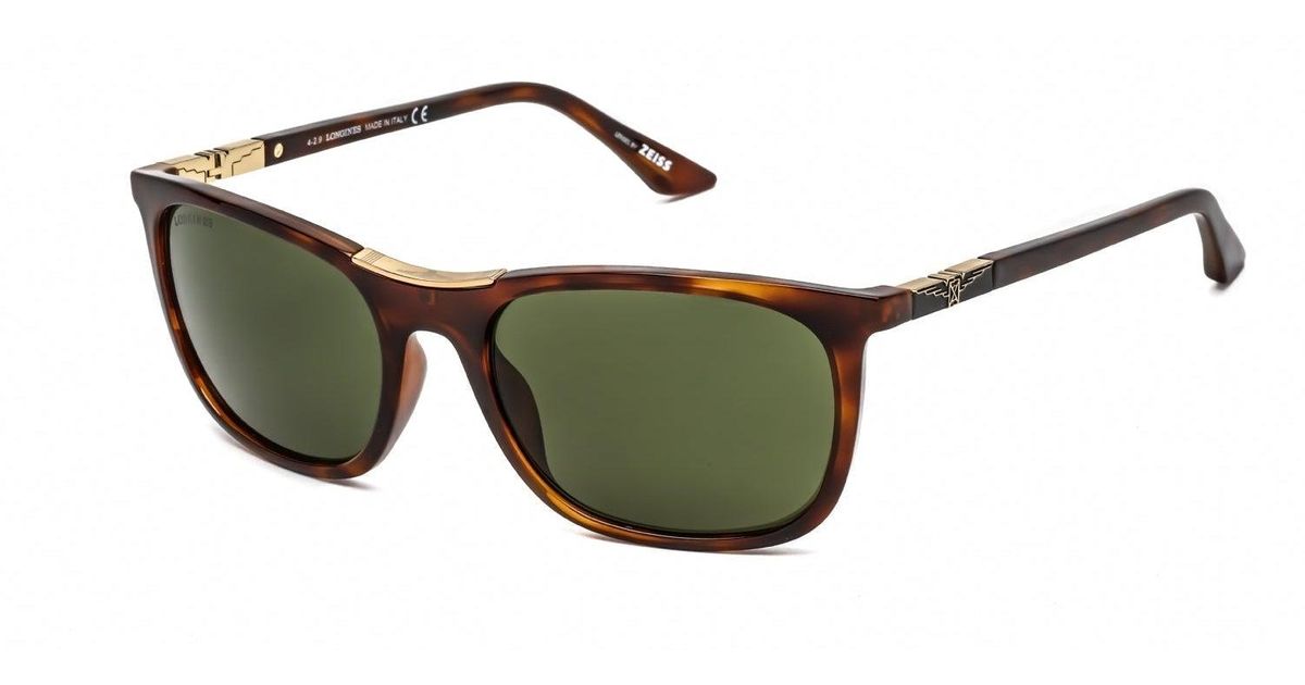 Longines Lg0002h Sunglasses Dark Havana / Green for Men Lyst UK