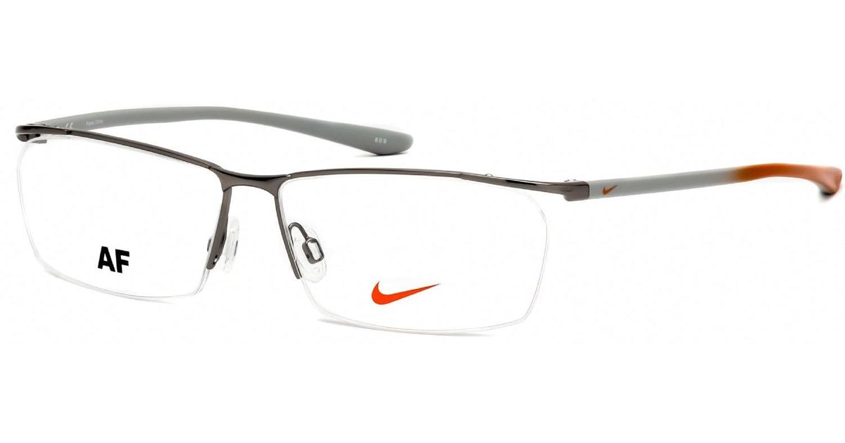 Nike 7918af Eyeglasses Light Gunmetal / Clear Lens in Brown Lyst UK