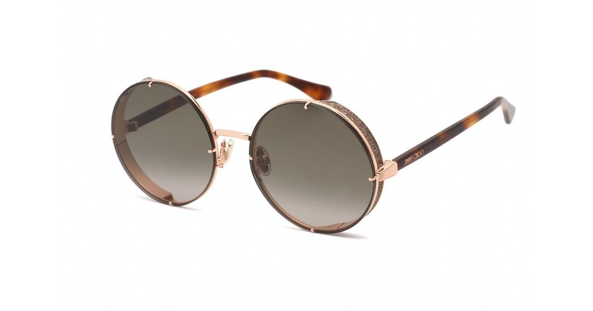 Jimmy Choo Lilo/s Sunglasses Gold Copper/brown Gradient | Lyst