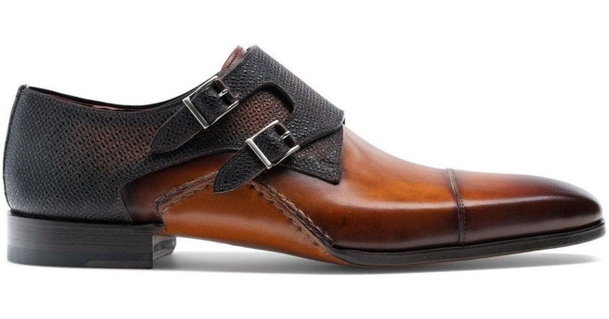 Calf-skin Leather Monk-straps Loafers 