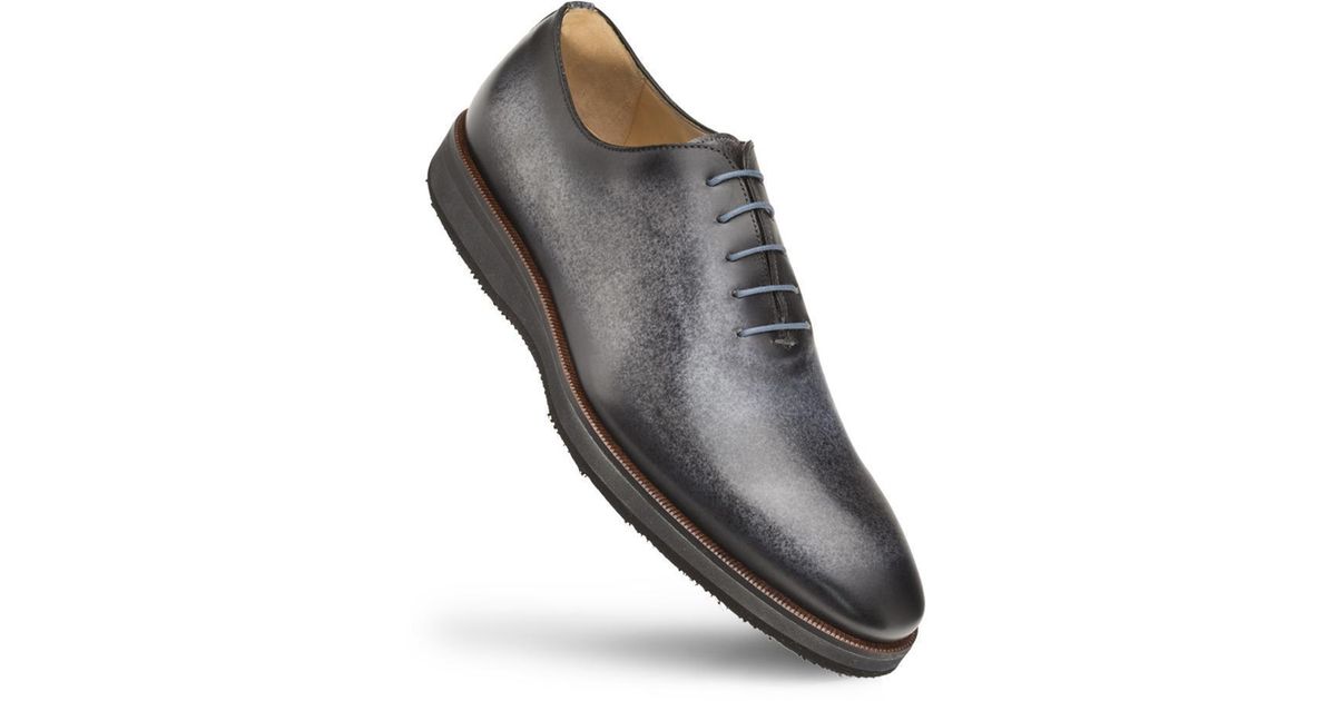 Mezlan S20034 Shoes Patina Leather Dress-casual Wholecut Oxfords Mens Shoes Lace-ups Oxford shoes mz3409 in Grey for Men 