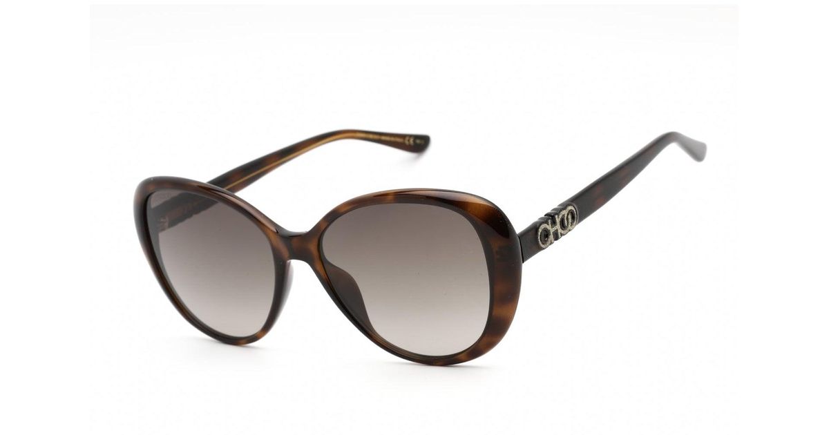 Jimmy Choo Amira/g/s Sunglasses Havana / Brown Gradient in Metallic Lyst