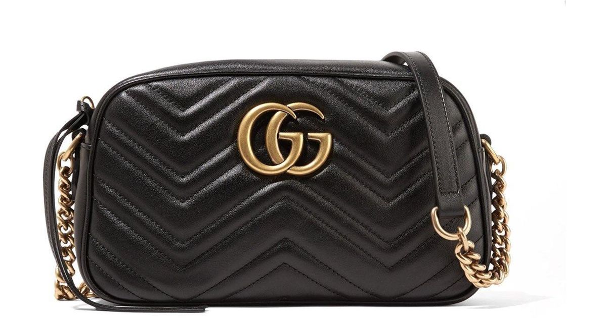 Gucci 447632 520981 Quilted Leather GG Marmont Shoulder Bag (GG2069) in ...